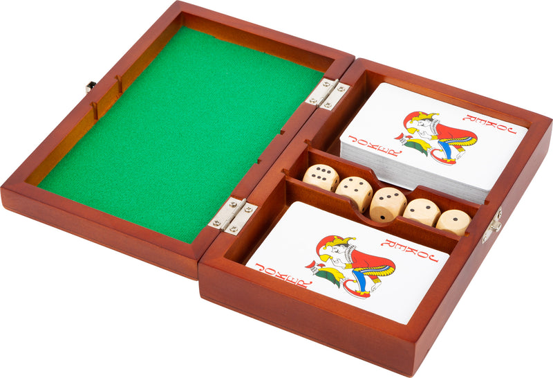Small Foot - Speelkaarten en Dobbelspel in Houten Kist