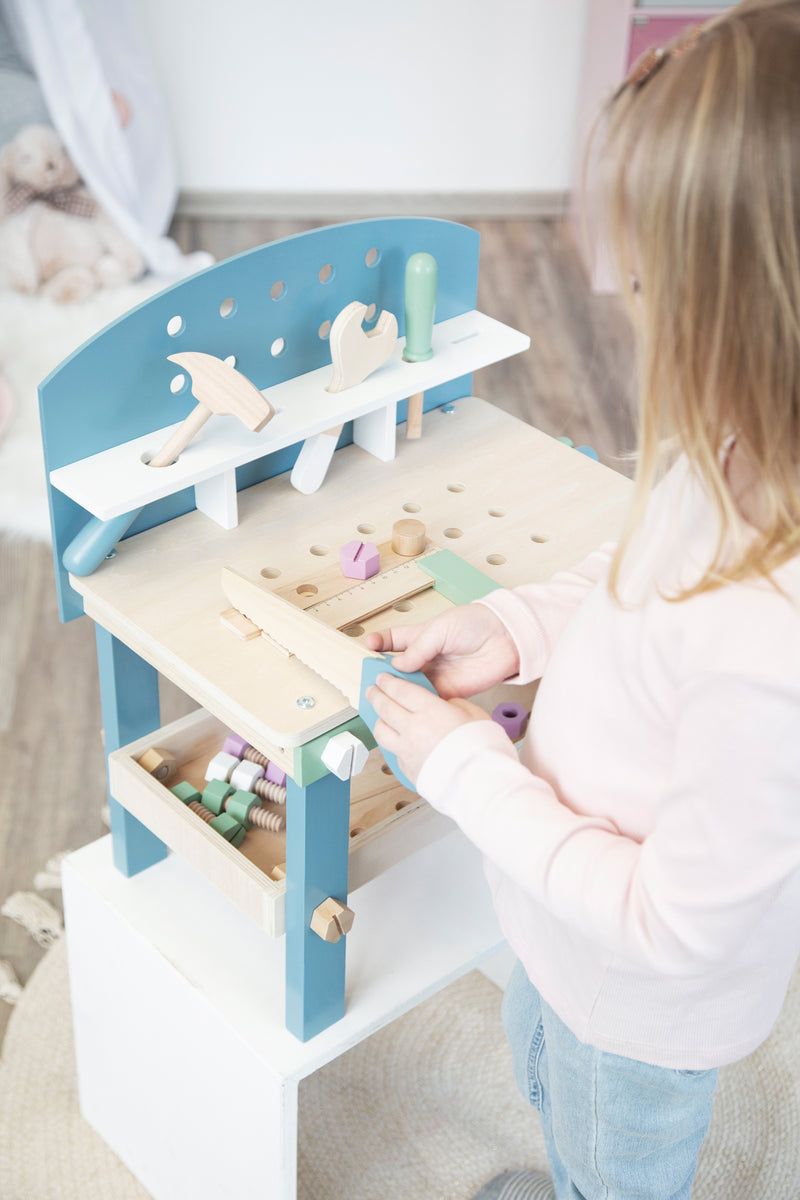 Small Foot - Houten Werkbank Compact Nordic, 22dlg.