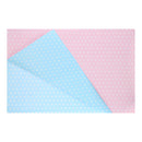 Inpakpapier Roze/Blauw met Stippen Dubbelzijdig, 3 mtr.