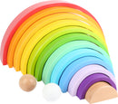Small Foot  -  Houten Bouwblokken Regenboog XL, 14dlg.