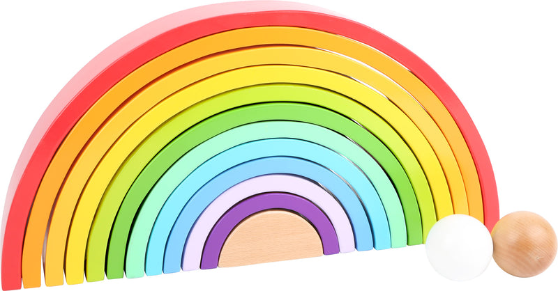 Small Foot  -  Houten Bouwblokken Regenboog XL, 14dlg.
