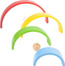 Small Foot  -  Houten Bouwblokken Regenboog XL, 14dlg.