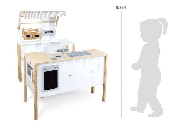 Small Foot - Houten Winkel Wit met Kassa en Loopband