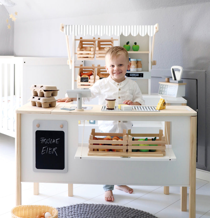 Small Foot - Houten Winkel Wit met Kassa en Loopband