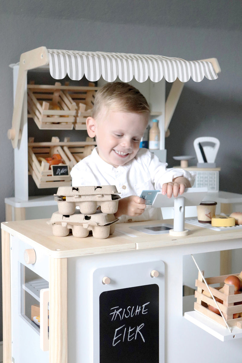 Small Foot - Houten Winkel Wit met Kassa en Loopband