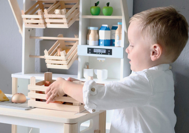 Small Foot - Houten Winkel Wit met Kassa en Loopband