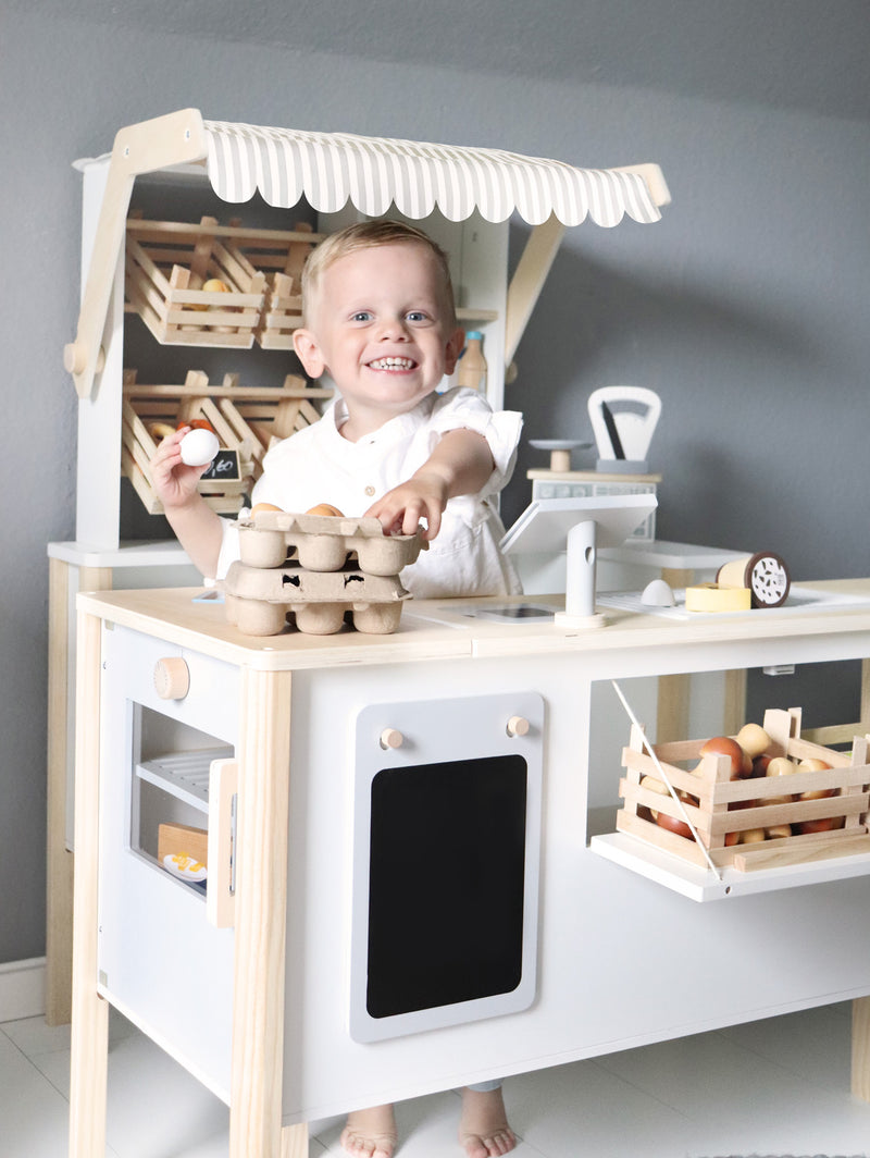 Small Foot - Houten Winkel Wit met Kassa en Loopband