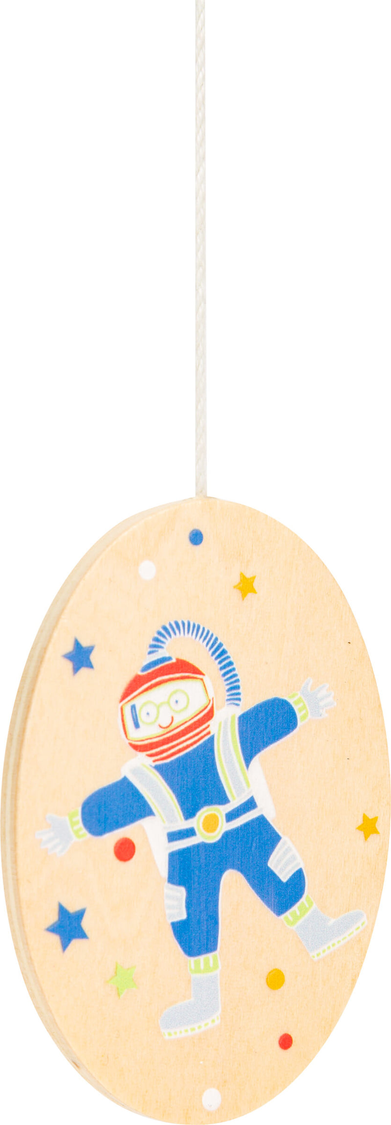 mobiel Space hout junior 49 cm blauw/blank