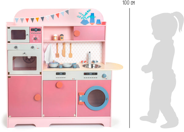 Small Foot - Houten Speelkeuken Gourmet Roze, 12dlg.