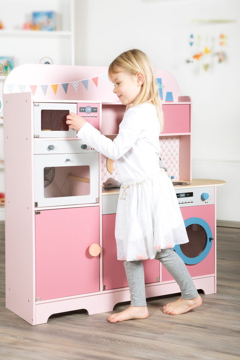 Small Foot - Houten Speelkeuken Gourmet Roze, 12dlg.
