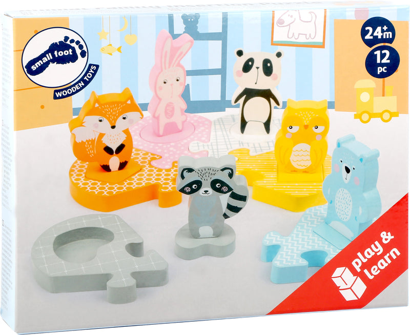 Small Foot  -  Houten Vormenpuzzel Dieren