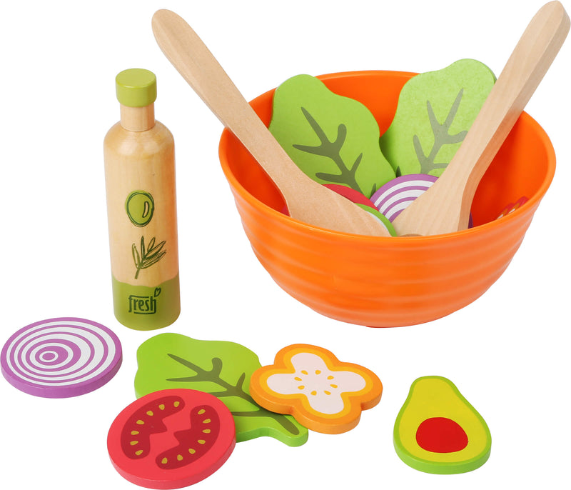 Small Foot - Houten Speeleten Salade Speelset, 15dlg,