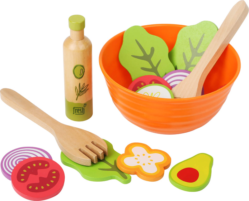 Small Foot - Houten Speeleten Salade Speelset, 15dlg,