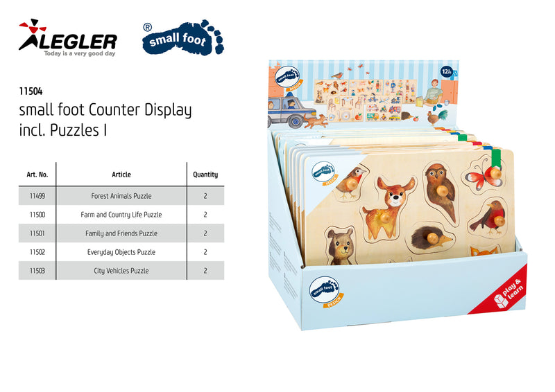 kleine voet toonbankdisplay incl. puzzels I