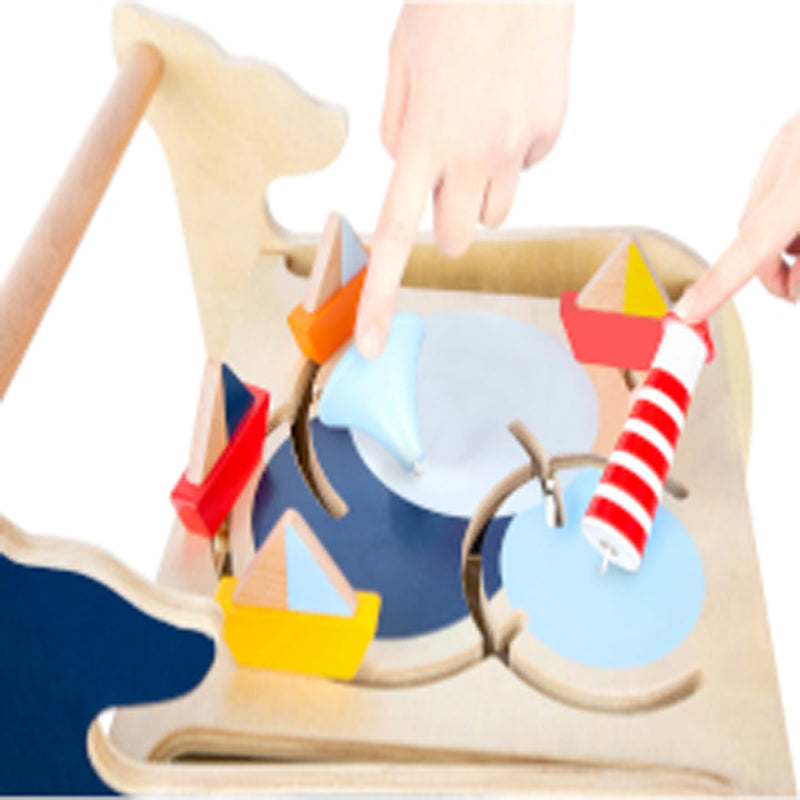 Small Foot  -  Houten Activiteiten Loopwagen Walvis