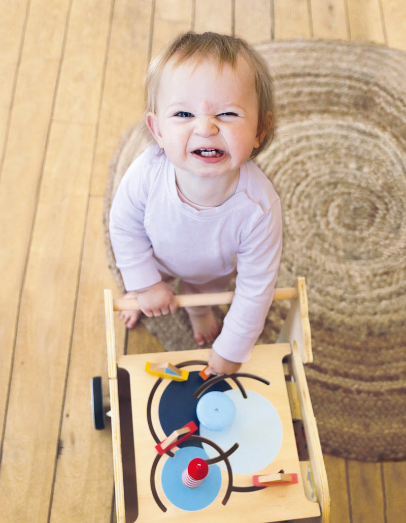 Small Foot  -  Houten Activiteiten Loopwagen Walvis