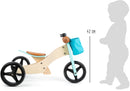 Small Foot  -  Houten Driewieler en Loopfiets 2in1 Turquoise