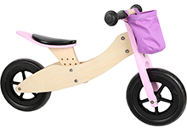 Small Foot  -  Houten Driewieler en Loopfiets 2in1 Maxi Roze