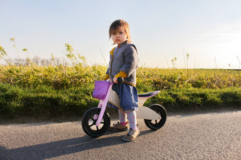 Small Foot  -  Houten Driewieler en Loopfiets 2in1 Maxi Roze