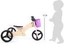 Small Foot - Houten Driewieler en Loopfiets 2in1 Roze
