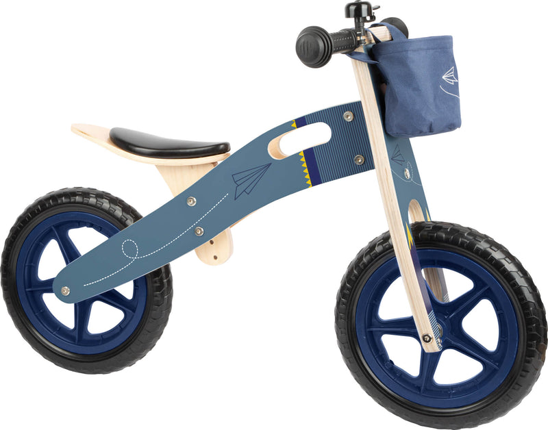 Small Foot - Houten Loopfiets Vliegtuig Blauw