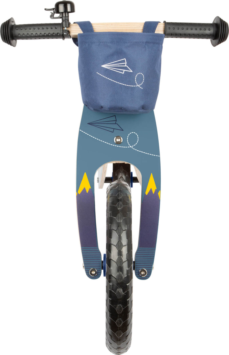 Small Foot - Houten Loopfiets Vliegtuig Blauw