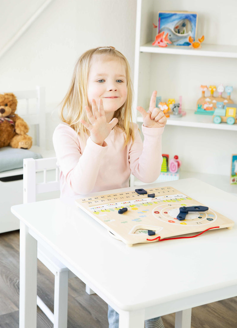 Small Foot - Houten Kalenderklok Seizoenen (Duitstalig)