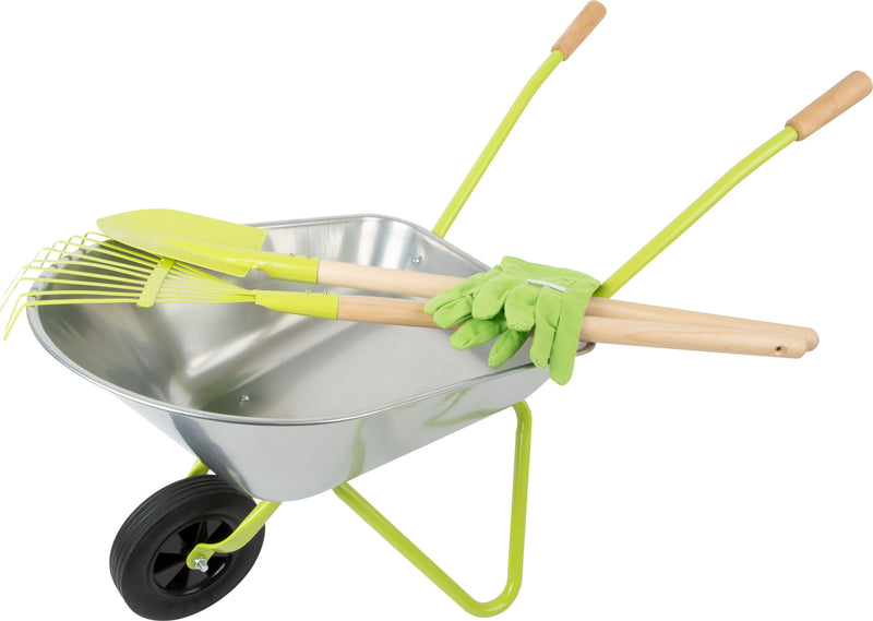 Small Foot - Metalen Kruiwagen met Tuingereedschap, 5dlg.