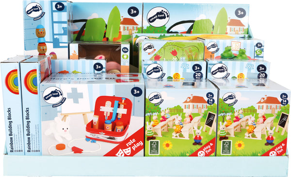 kleine voet paasbestsellers schap plateau