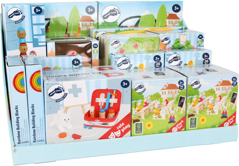 kleine voet paasbestsellers schap plateau