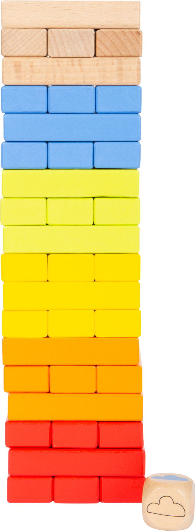 Small Foot  -  Houten Regenboog Wiebeltoren Spel