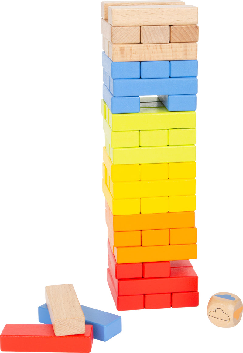 Small Foot  -  Houten Regenboog Wiebeltoren Spel