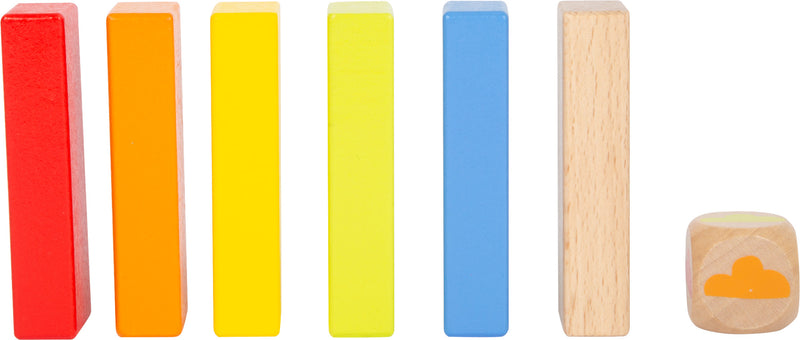 Small Foot  -  Houten Regenboog Wiebeltoren Spel