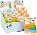 Small Foot - Houten Stapeltoren Dier Pastel, 6dlg.