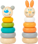 Small Foot - Houten Stapeltoren Dier Pastel, 6dlg.