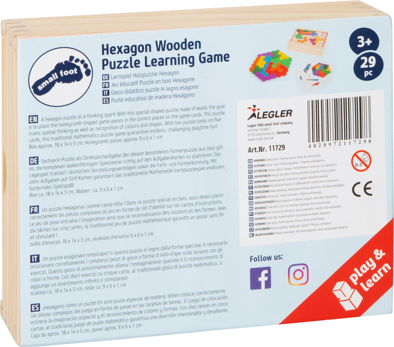 Small Foot  -  Houten Vormenpuzzel Hexagon