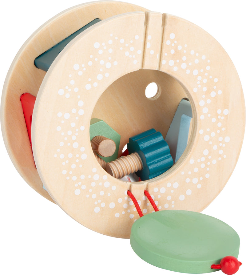 Small Foot - Houten Trekfiguur Vormenstoof Slak, 6dlg.