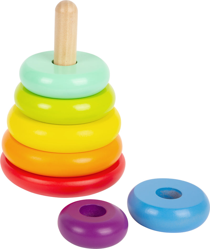 Small Foot - Houten Stapeltoren Regenboog, 7dlg.