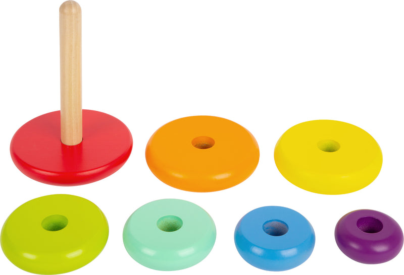 Small Foot - Houten Stapeltoren Regenboog, 7dlg.