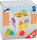 Small Foot - Houten Vormenstoof Kubus Regenboog,