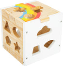 Small Foot - Houten Vormenstoof Kubus Regenboog,