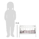 Small Foot - Houten Poppenbed Wit met Beddengoed Strepen, 4dlg.