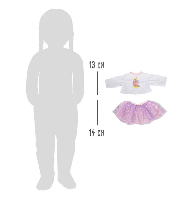 Poppenkleding Rok en Shirt met lange mouwen