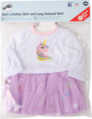 Poppenkleding Rok en Shirt met lange mouwen