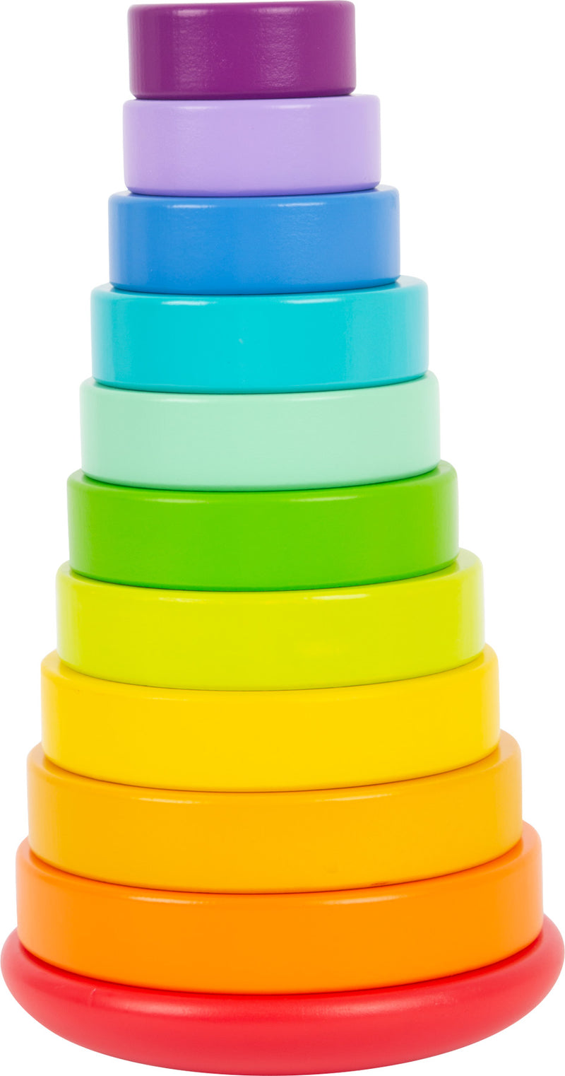 Small Foot - Houten Stapeltoren Regenboog, 11dlg.