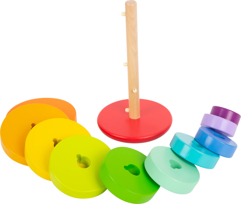 Small Foot - Houten Stapeltoren Regenboog, 11dlg.