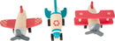 Small Foot - Houten Pull-back Vliegtuigen, Set van 3