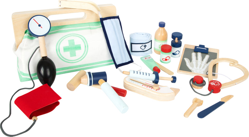 Small Foot  -  Dokterstas met Houten Dokter Accessoires, 18dlg.