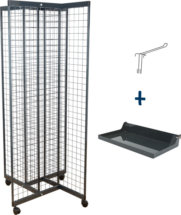 Roterende metalen display met accessoires