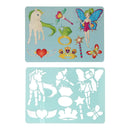 Tekensjabloon Fee en Eenhoorn, 27x19cm